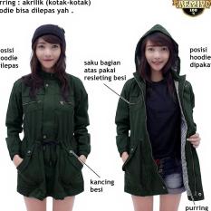AMF jaket parka wanita hijau army series