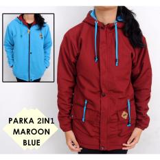 Jaket Parka Wanita-Maroon Blue Good Seller