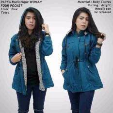 Jaket Parka Wanita Warna Biru Tosca - Ae3bea
