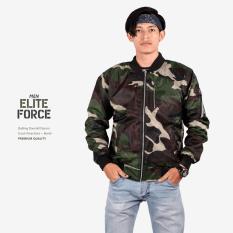 Jaket Pilot / Bomber Pria Wanita ELITE FORCE DARK ARMY Premium
