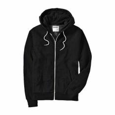 Jaket Polos Zipper Pria & Wanita (BLACK)