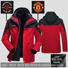 Jaket Pria Bola Parasut Waterproof PREMIUM Taktis Club MAN UNITED - Multiwarna