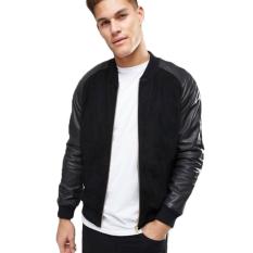 Jaket Pria Kombinasi Keren Casual - Hitam