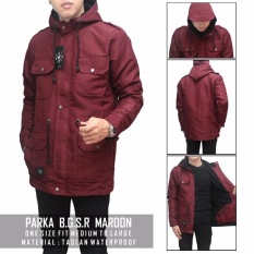 Jaket Pria - Parka Taslan Anti Air (maroon)