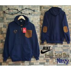 Jaket Pria Ronaldo Pocket Elbow Navy (jaket terbaru)