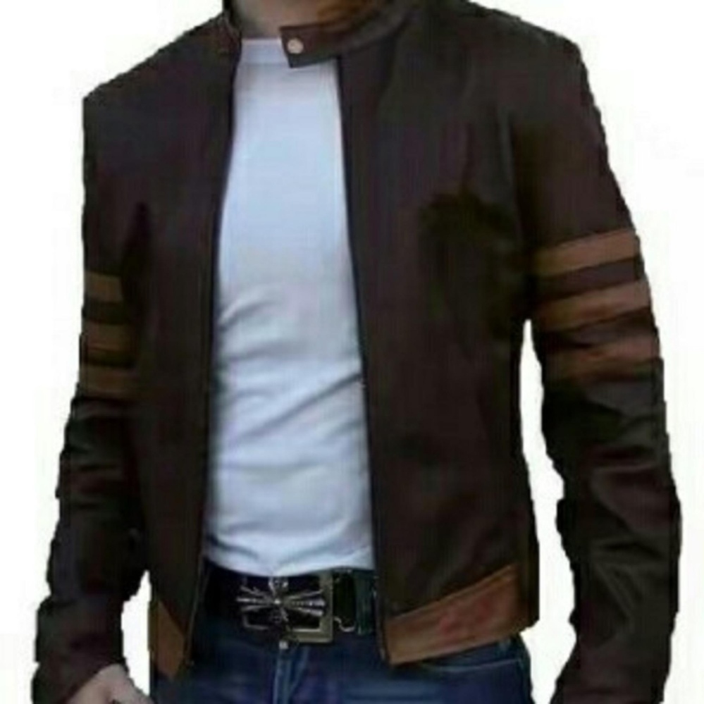 Jaket Pria Semi Kulit Wolverine Premium - Coklat
