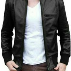 Jaket Semi Kulit Pria exclusive Sk24 - Black