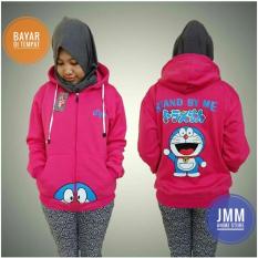 Jaket Sweater Doraemon Pink Hoodie Zipper JMM