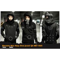 Jaket Sweater Hoodie Anime Naruto Style Jacket New Ninja Anbu Uchiha Rikudou (JA NRT 101, 102, 103, 104) Best Seller - Black