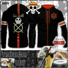 Jaket Sweater Hoodie Anime One Piece Trafalgar Law - Corazon Edition - 93A539