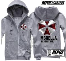 Jaket Sweater Hoodie Zipper Abu Umbrella Resident Evil Terbaru Terlaris Terkeren
