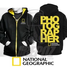 JAKET SWEATER HOODIE ZIPPER HITAM NAT GEO / NATIONAL GEOGRAPHIC PHOTOGRAPHER TERLARIS TERBARU TERMURAH