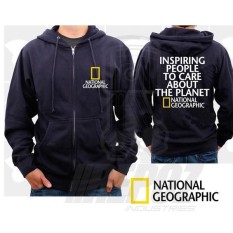 JAKET SWEATER HOODIE ZIPPER HITAM NATIONAL GEOGRAPHIC / NAT GEO INSPIRING TERBARU TERLARIS TERMURAH