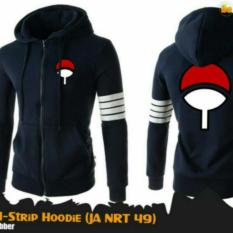 Jaket uchiha 4 Strip black Best Seller