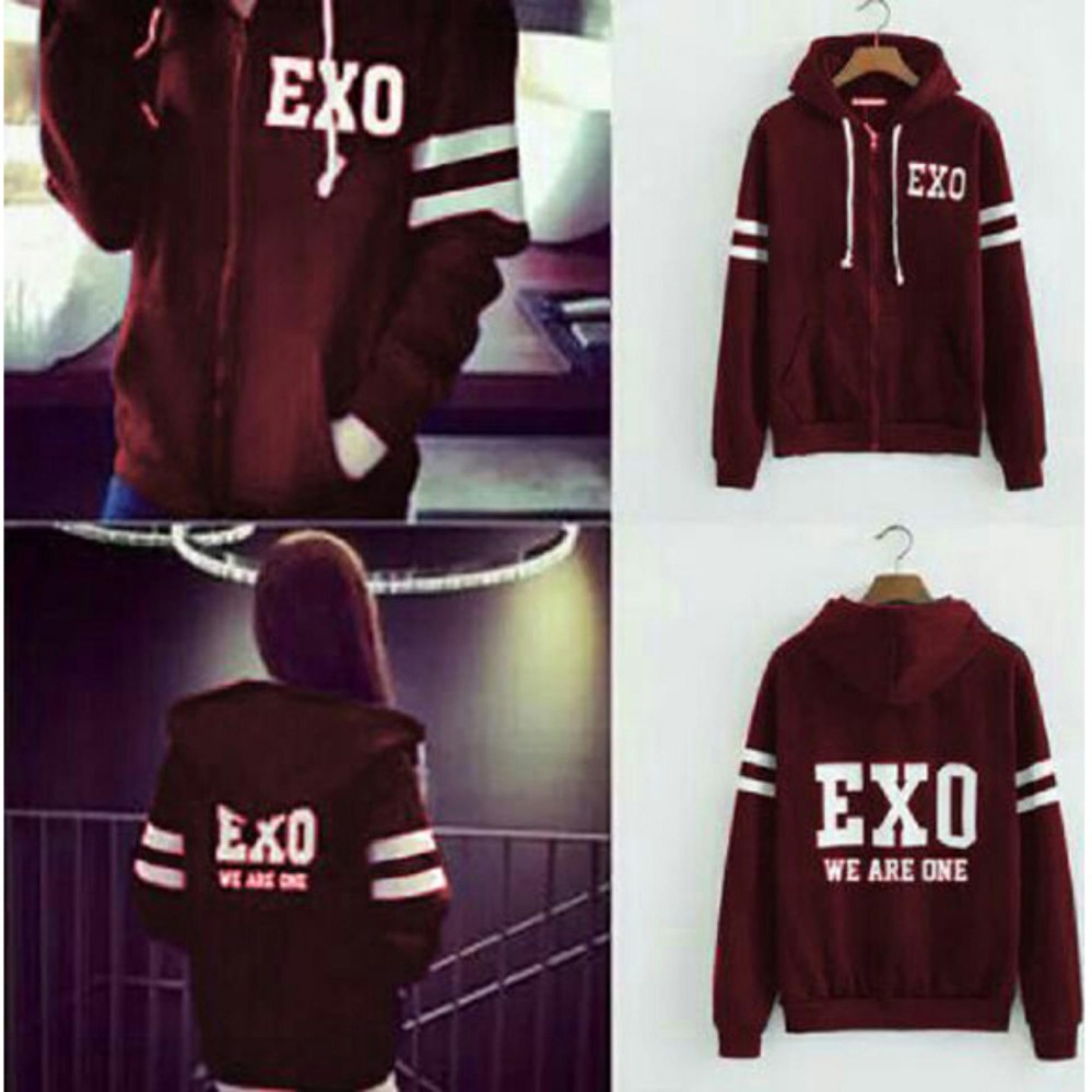 Jaket Wanita Fashionable - Jaket Exo Maroon