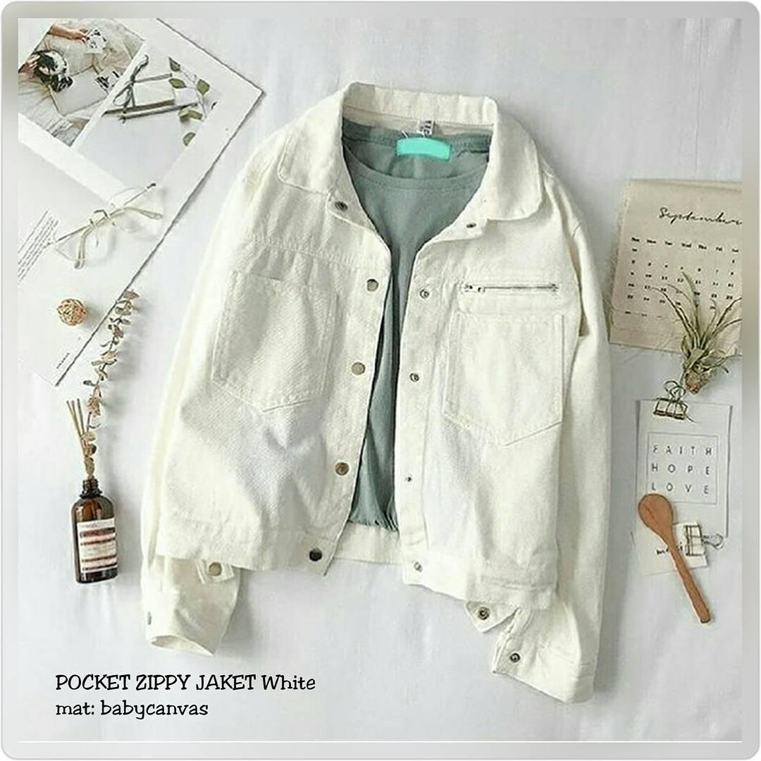 Jaket Wanita Modis Pocket Zippy Jaket Wanita Modis Pocket Zippy