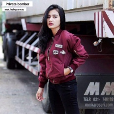 jaket wanita Private Bomber Maroon
