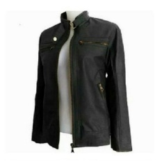 Jaket Wanita Semi Kulit Premium CWSK02D Hitam