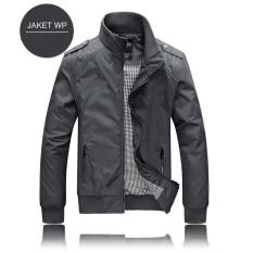Jaket Wp Abu-abu Polos Parasut Anti Air Bagus Murah Waterproof Pria Wanita Promo Distro Distributor Bandung