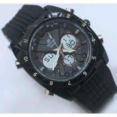Jam Tangan Casio Edifice Efa 133 Rubber Black List Red Kw Super - Bc7cec