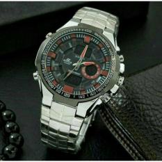 Jam Tangan Casio Edifice Type Efa 150 Dualtime Stell Kw Super - D63daa