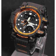 Jam Tangan Casio G Shock Dualtime Terbaru Black Orange - Dc93ad