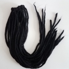 ! Jamaika Reggae Gimbal Nepal Handmade Wol Felt Hair Gelang Tousheng Rambut Dikepang Mengirim Tutorial (Hitam)-Intl