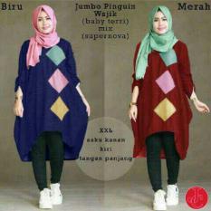 J&C Atasan Muslim Blouse Jumbo Pinguin Wajik / Atasan Muslim / Baju Big Size / Blouse Jumbo / Kaos Jumbo
