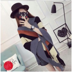 J&C Blouse Rajut Casual Wanita Poncho Block