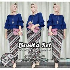 J&C Bonita 2 in 1 Setelan Batik / Atasan 2 Layer / Rok Songket / Setelan Kebaya 2 in 1 / Baju Pesta / Kebaya Muslim / Rok Panjang Batik / Rok Batik / Baju Muslim / Hijab Style / Hijab Fashion