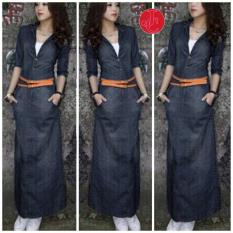 J&C Dress Jeans Maxi / Casual Dress / Dress Jeans / Jeans Dress / Dress Panjang / Gaun Panjang / Maxi Dress / Baju Import / Dress Maxi / Dress Korea / Gaun Model Korea