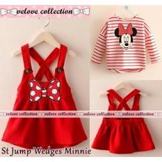 J&C Setelan Jumper Wedges Minnie / Setelan Anak Perempuan / Setelan Anak Cewek / Jumper Anak Cewek / Kaos Panjang Anak / Kaos Anak / Stelan Anak / Baju Anak 1 Stel