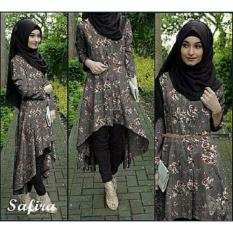 J&C Setelan Safira Flower + Free Pashmina / Setelan Wanita / Setelan Baju Muslim / Setelan Muslim / Hijab Fashion / Hijab Style / Blouse Muslim / Baju Celana Muslim / Setelan 3 in 1