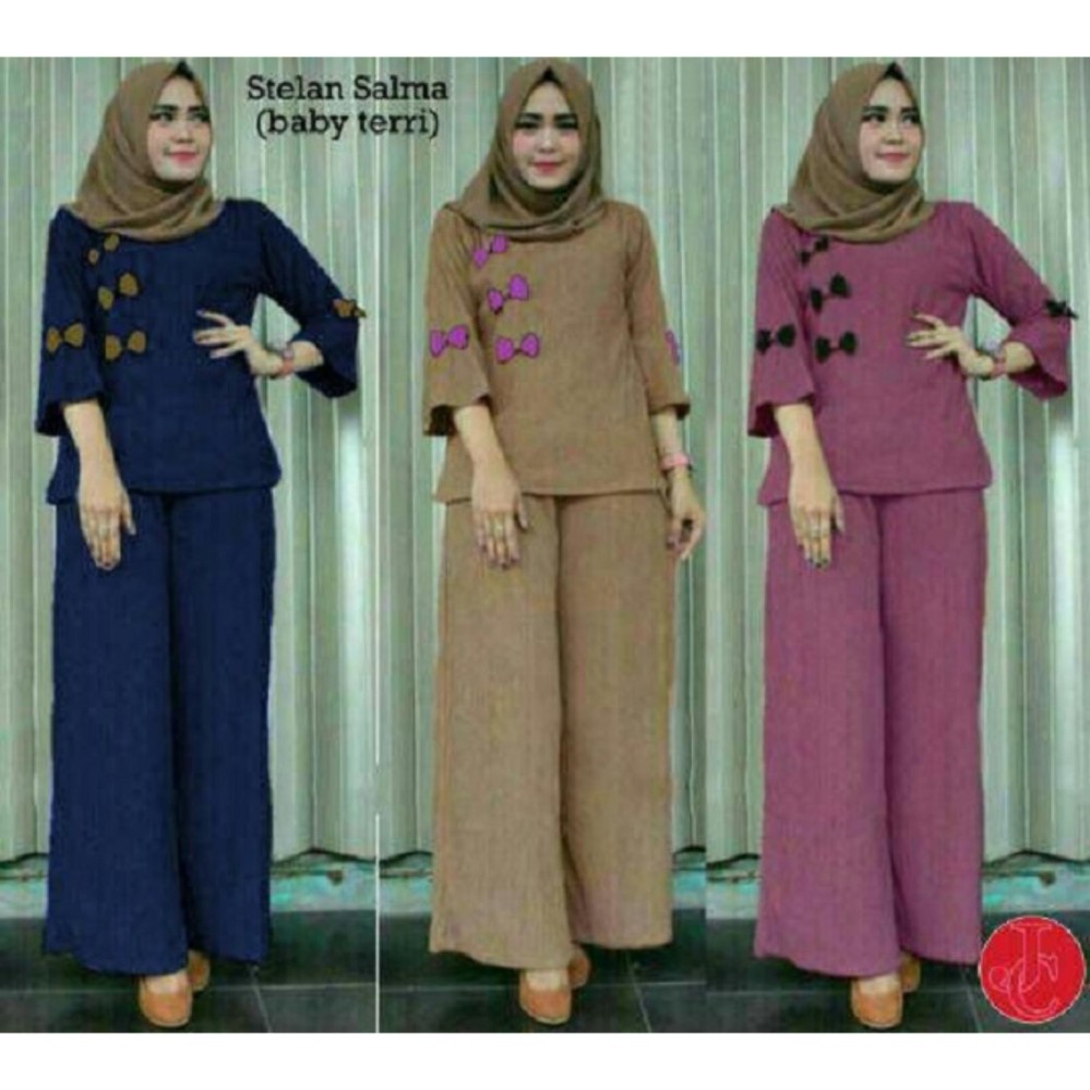 J&C Setelan Salma / Setelan Wanita / Baju Celana / Setelan Muslim / Hijab Fashion / Hijab Style / Baju Muslimah