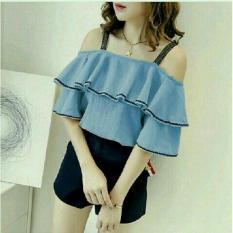 J&C Vita Top / Atasan Wanita / Off Shoulder Blouse / Atasan Tanpa Bahu / Mini Blouse / Midi Blouse