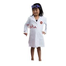 Jas Dokter Kecil Uk 3 (3-4 Tahun) Tangan Panjang/Kostum Baju Dokter - Dde796