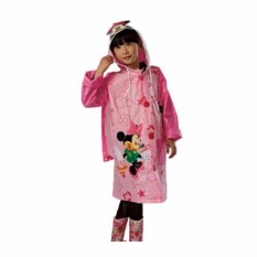 Jas Hujan Anak Perempuan Motif Minnie Mouse Jas Hujan Minnie Mouse - Pink