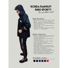 Jas Hujan Dewasa - Setelan Rosida R882 Sporty - Hitam
