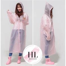 Jas Hujan Korea Polkadot Raincoat Poncho Ponco - Murah