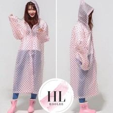 Jas Hujan Korea Polkadot Raincoat Poncho Ponco - Murah