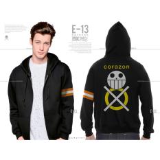 Jas Premium - Jaket Anime One Piece Black Style Sporty Corazon E-13 - Hitam