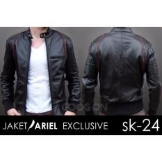 Jas Premium - Jual Jaket Ariel List Merah - Jaket Kulit Sintetis