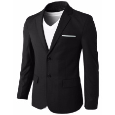 Jas Pria Formal Kerja Nikah WIsuda Double Buttons - Black