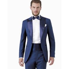 Setelan Jas Pria Formal Modern British Style - Jas Formal Pria Exclusive Wedding - Jas Formal Limited Edition ( Jas + Celana ) - Blue Ocean