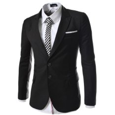 Jas Pria Kantor Formal Slim Fit Saku Tingkat - Hitam