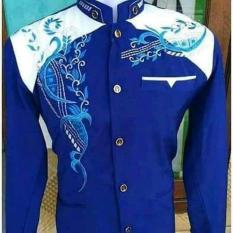 JASKO Biru Kombinasi Putih Bordir Pedang