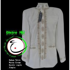 JASKO BORDIR CREAM 1 GARIS SIMPLE PURING, Rapih jas koko bagus cerah