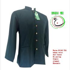 JASKO POLOS FREEGIRL SIMPLE NO PURING HIJAU TUA +GRATIS 2 BUKU YASIN DAN 2 STIKER PROMO, baju jas kolaborsi koko baju busana mulim dan umum resmi santi yang elegan kualitas okey dan ekonomis bagus