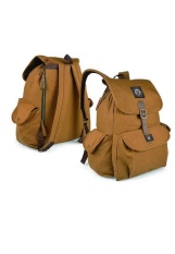 Java seven ACR 004 Tas ransel pria - bahan canvas - 29x15x40 - bagus dan keren (Brown)