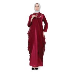 Java Seven Hns 002 Baju Gamis Muslim Wanita-Velvet Haikon-Bagus Dan Lucu Terbaru 2017(Merah)(Int:XL)(OVERSEAS)